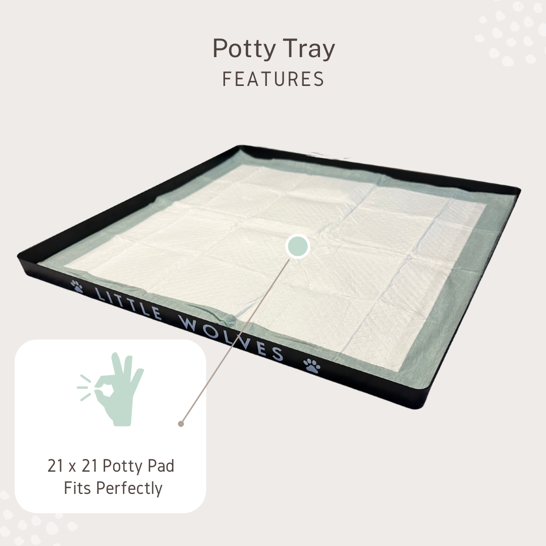 Little Wolves Potty Tray 22" x 22"